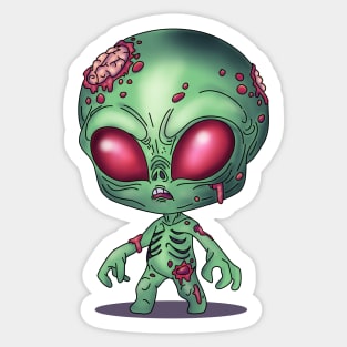 Alien Zombie Sticker